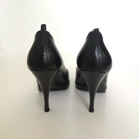 Prada Black Pointed Toe Platform Heels 37.5 - Picture 4 of 11